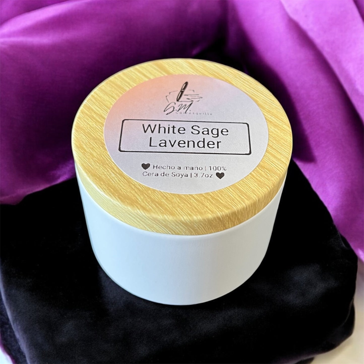White Sage Lavender - Vela Aromática Artesanal - 3.7 oz
