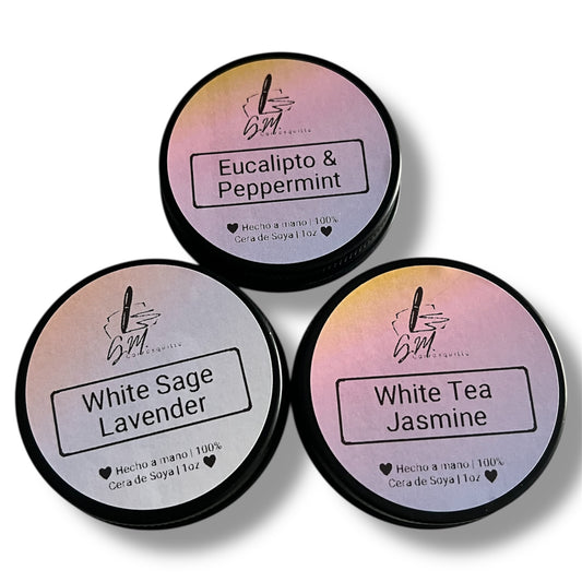 Bundle de 3 Velas Aromáticas de 1oz – ¡Prueba y Encuentra Tu Favorita!