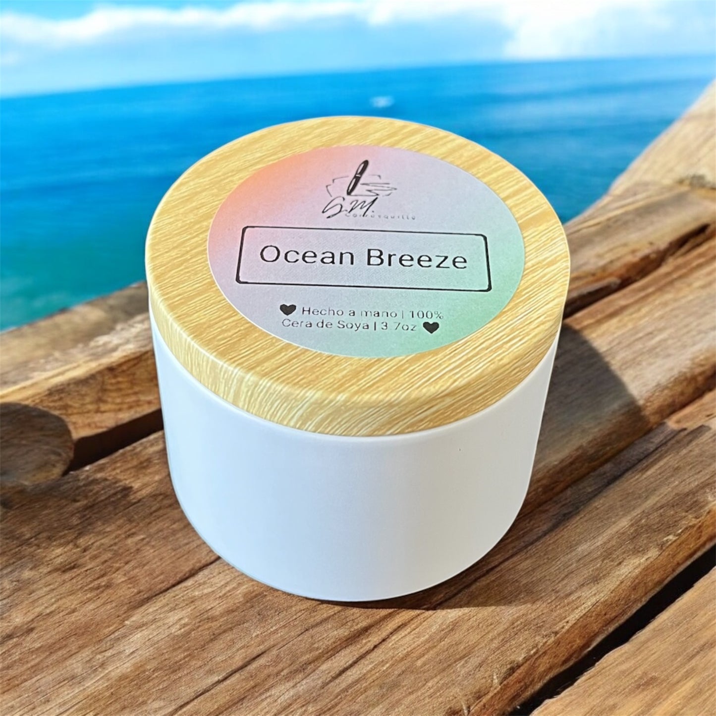 Ocean Breeze - Vela Aromática Artesanal - 3.7 oz